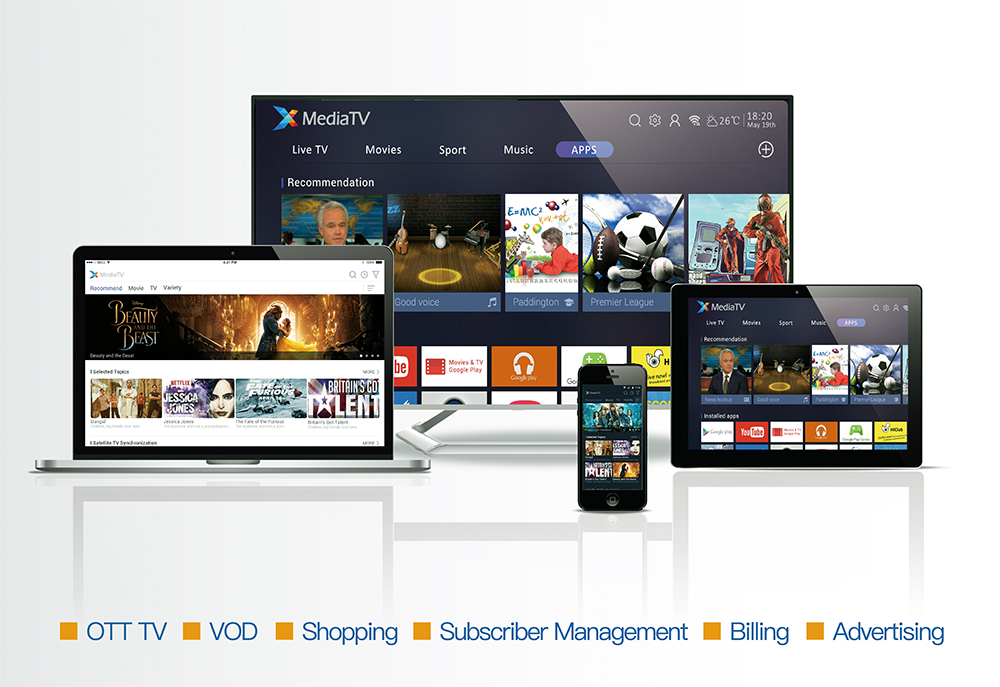 九洲国际推出XMediaTV 新一代OTT融合媒体电视生态解决方案